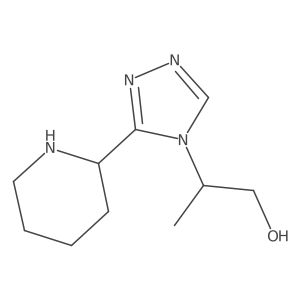 2-[3-(piperidin-2-yl)-4H-1,2,4-triazol-4-yl]propan-1-ol结构式