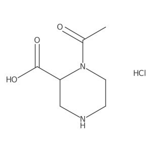 1-Acetylpiperazine-2-carboxylicacidhydrochloride结构式