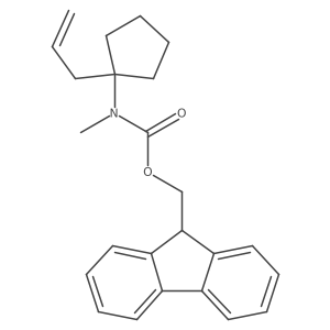 (9H-fluoren-9-yl)methyl N-methyl-N-[1-(prop-2-en-1-yl)cyclopentyl]carbamate结构式