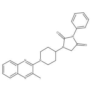 1-[1-(3-Methylquinoxalin-2-yl)piperidin-4-yl]-3-phenylimidazolidine-2,4-dione结构式