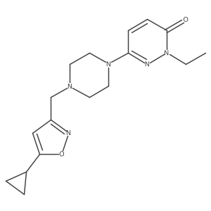 6-{4-[(5-Cyclopropyl-1,2-oxazol-3-yl)methyl]piperazin-1-yl}-2-ethyl-2,3-dihydropyridazin-3-one Structure