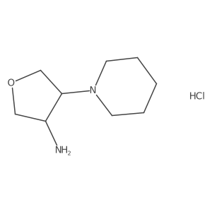 (3R,4R)-4-(piperidin-1-yl)oxolan-3-amine hydrochloride结构式