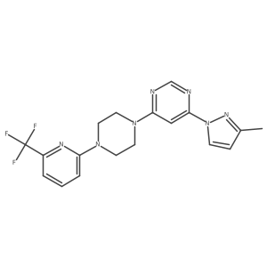 4-(3-methyl-1H-pyrazol-1-yl)-6-{4-[6-(trifluoromethyl)pyridin-2-yl]piperazin-1-yl}pyrimidine Structure