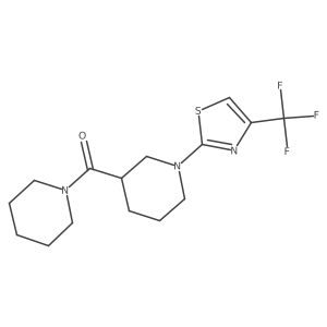 3-(Piperidine-1-carbonyl)-1-[4-(trifluoromethyl)-1,3-thiazol-2-yl]piperidine Structure