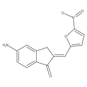 5-Amino-2,3-dihydro-2-[(5-nitro-2-furanyl)methylene]-1H-inden-1-one Structure