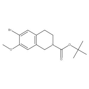 tert-Butyl 6-bromo-7-methoxy-3,4-dihydroisoquinoline-2(1H)-carboxylate结构式