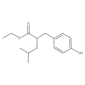 Ethyl 3-(4-hydroxyphenyl)-2-isopropoxypropanoate结构式