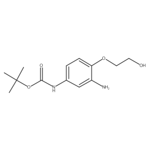 Carbamic acid,[3-amino-4-(2-hydroxyethoxy)phenyl]-,1,1-dimethylethyl ester Structure