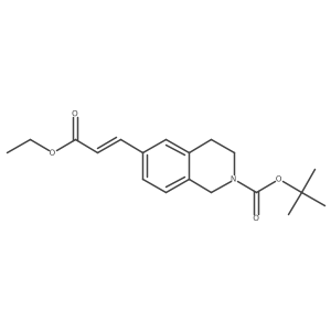tert-butyl 6-[(E)-3-ethoxy-3-oxoprop-1-enyl]-3,4-dihydro-1H-isoquinoline-2-carboxylate结构式