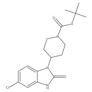 4-(5-Chloro-2-oxo-2,3-dihydro-benzoimidazol-1-yl)-piperidine-1-carboxylic acid tert-butyl ester结构式