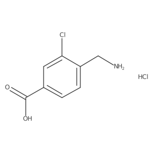 4-(Aminomethyl)-3-chlorobenzoic acid hydrochloride结构式