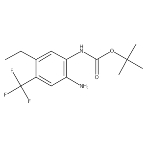 Carbamic acid,n-[2-amino-5-ethyl-4-(trifluoromethyl)phenyl]-,1,1-dimethylethyl ester Structure