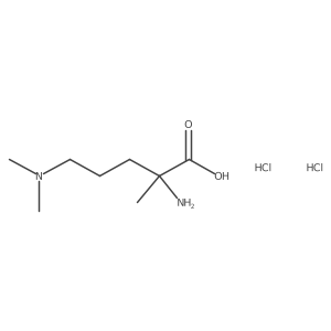 2-Amino-5-(dimethylamino)-2-methylpentanoic acid dihydrochloride结构式