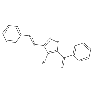 [4-Amino-3-(2-phenyldiazenyl)-5-isoxazolyl]phenylmethanone结构式