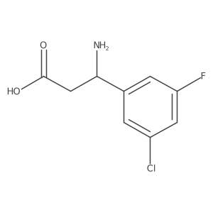 3-Amino-3-(3-chloro-5-fluorophenyl)propanoic acid Structure