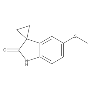 5'-(Methylthio)spiro[cyclopropane-1,3'-indolin]-2'-one Structure