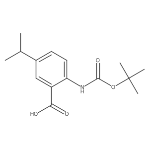5-isopropyl-N-tert-butoxycarbonylanthranilic acid结构式