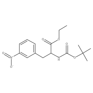 Ethyl N-(tert-butoxycarbonyl)-3-nitrophenylalaninate结构式