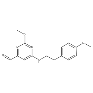 2-Methoxy-6-[2-(4-methoxy-phenyl)-ethylamino]-pyrimidine-4-carbaldehyde Structure
