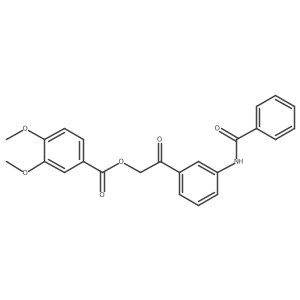 2-(3-Benzamidophenyl)-2-oxoethyl 3,4-dimethoxybenzoate Structure