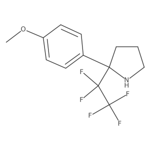Methyl 4-[2-(1,1,2,2,2-pentafluoroethyl)-2-pyrrolidinyl]phenyl ether结构式