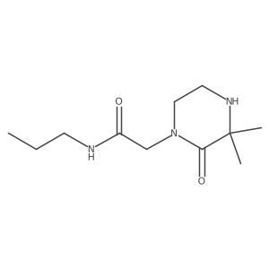 3,3-Dimethyl-2-oxo-N-propyl-1-piperazineacetamide Structure