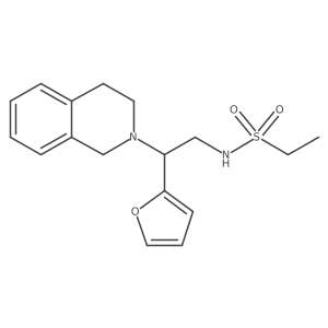 N-(2-(3,4-dihydroisoquinolin-2(1H)-yl)-2-(furan-2-yl)ethyl)ethanesulfonamide Structure