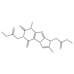 Methyl 2-[2-(2-methoxy-2-oxoethyl)-4,7-dimethyl-1,3-dioxopurino[7,8-a]imidazol-6-yl]acetate结构式
