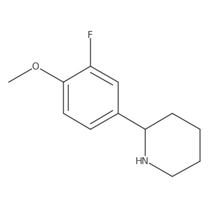 2-(3-Fluoro-4-methoxyphenyl)piperidine结构式