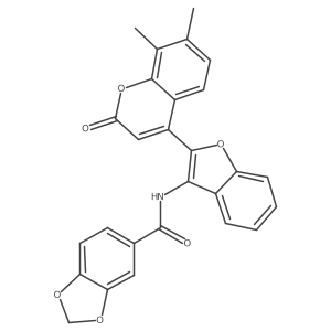 N-[2-(7,8-dimethyl-2-oxo-2H-chromen-4-yl)-1-benzofuran-3-yl]-1,3-benzodioxole-5-carboxamide Structure