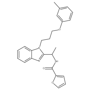 2-furyl-N-({1-[3-(3-methylphenoxy)propyl]benzimidazol-2-yl}ethyl)carboxamide Structure