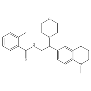 2-methyl-N-(2-(1-methyl-1,2,3,4-tetrahydroquinolin-6-yl)-2-morpholinoethyl)benzamide结构式