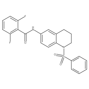2,6-difluoro-N-(1-(phenylsulfonyl)-1,2,3,4-tetrahydroquinolin-6-yl)benzamide Structure