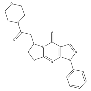 6-(2-morpholino-2-oxoethyl)-1-phenyl-6,7-dihydropyrazolo[3,4-d]thiazolo[3,2-a]pyrimidin-4(1H)-one结构式