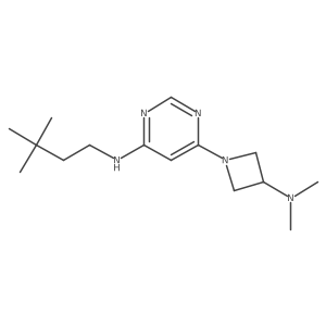 6-(3-(Dimethylamino)azetidin-1-yl)-N-(3,3-dimethylbutyl)pyrimidin-4-amine结构式
