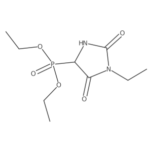 5-Diethoxyphosphoryl-3-ethylimidazolidine-2,4-dione结构式