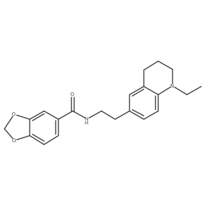 N-(2-(1-ethyl-1,2,3,4-tetrahydroquinolin-6-yl)ethyl)benzo[d][1,3]dioxole-5-carboxamide Structure