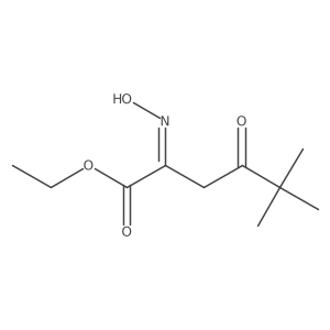 Ethyl 2-(hydroxyimino)-5,5-dimethyl-4-oxohexanoate Structure