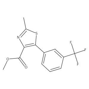2-Methyl-5-(3-trifluoromethyl-phenyl)-thiazole-4-carboxylic acid methyl ester结构式