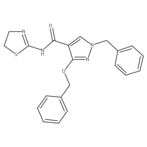 1-benzyl-3-(benzyloxy)-N-(4,5-dihydrothiazol-2-yl)-1H-pyrazole-4-carboxamide Structure