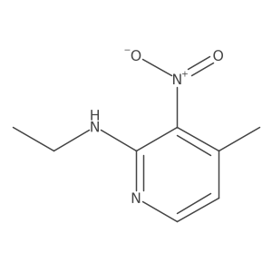 N-Ethyl-4-methyl-3-nitro-2-pyridinamine结构式