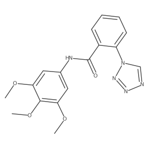 2-(1H-tetrazol-1-yl)-N-(3,4,5-trimethoxyphenyl)benzamide结构式