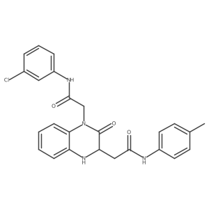 N-(3-chlorophenyl)-2-(3-{[(4-methylphenyl)carbamoyl]methyl}-2-oxo-1,2,3,4-tetrahydroquinoxalin-1-yl)acetamide Structure