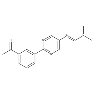 N'-[2-(3-acetylphenyl)pyrimidin-5-yl]-N,N-dimethylformamidine结构式