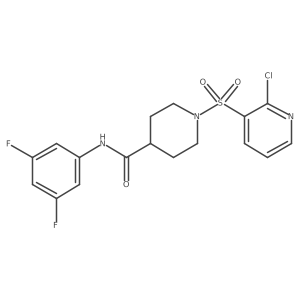 1-[(2-chloropyridin-3-yl)sulfonyl]-N-(3,5-difluorophenyl)piperidine-4-carboxamide Structure