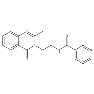N-[2-(2-methyl-4-oxoquinazolin-3(4H)-yl)ethyl]pyridine-3-carboxamide结构式