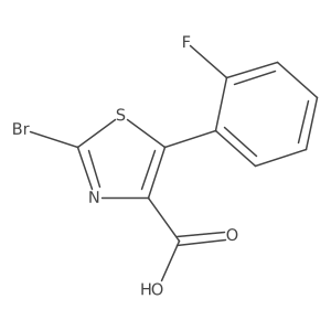 2-Bromo-5-(2-fluorophenyl)-4-thiazolecarboxylic acid结构式