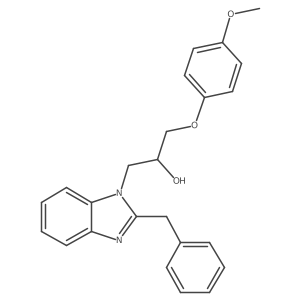 3-(4-Methoxyphenoxy)-1-[2-benzylbenzimidazolyl]propan-2-ol Structure