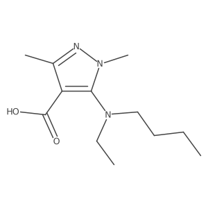 5-(Butylethylamino)-1,3-dimethyl-1H-pyrazole-4-carboxylic acid Structure
