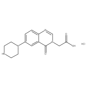 (4-Oxo-6-piperazin-1-YL-4H-quinazolin-3-YL)-acetic acid hydrochloride结构式